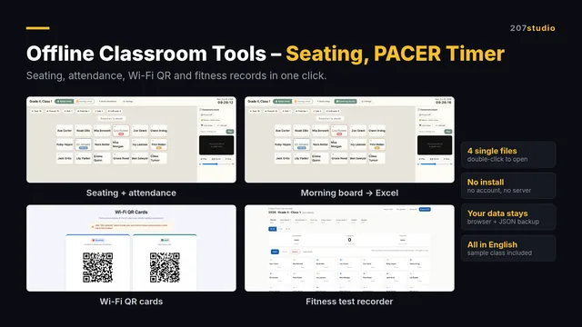 Offline Classroom Tools – Seating, PACER Timer cover