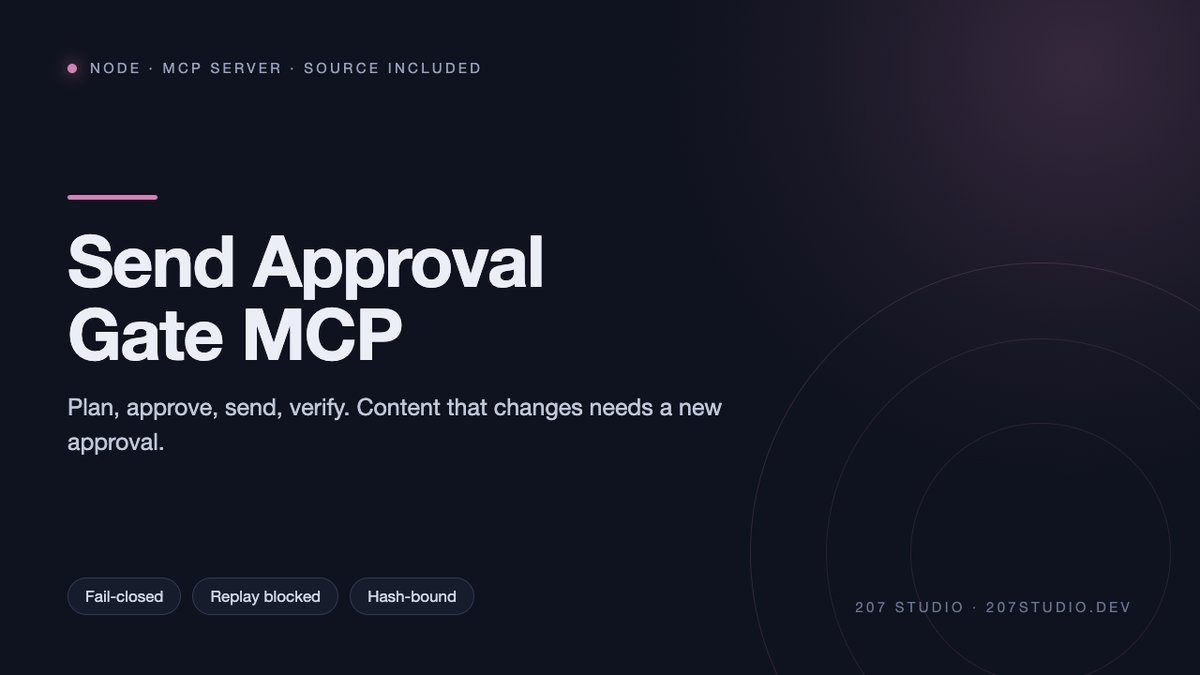 Send Approval Gate MCP: Plan, Approve, Send, Verify cover